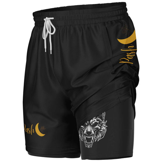 Pash 2 in 1 Shorts ( Black Wolf ) NEW