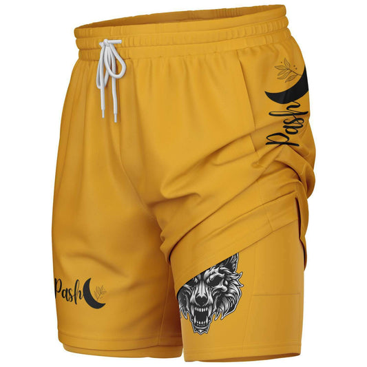 Pash 2 in 1 Shorts ( Golden Wolf ) NEW